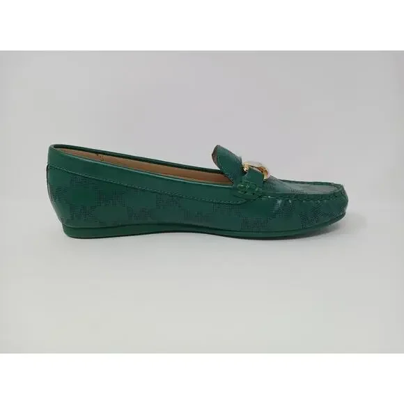 Michael Kors Camila Logo Moccasin Jewel Green Women SZ 7M 49S2CAFR1L New In Box - Picture 15 of 16